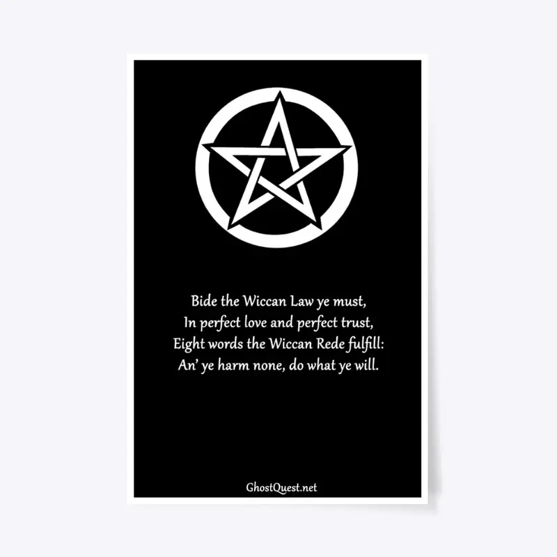 Wiccan Rede Poster (White)