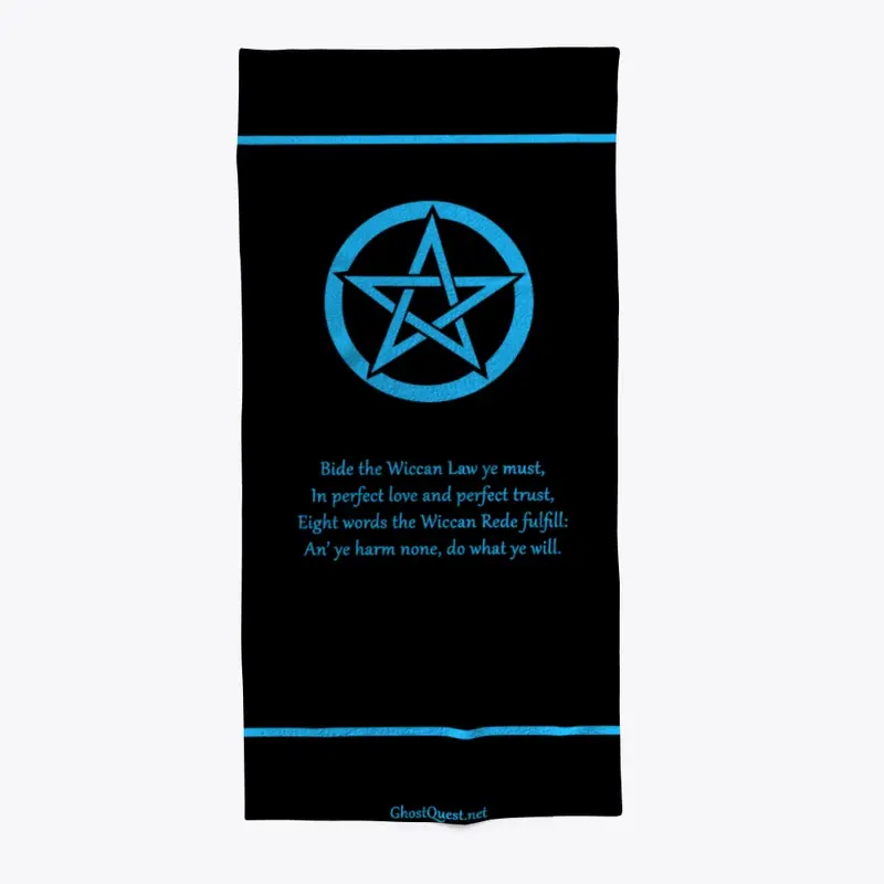 Wiccan Rede Poster (Black & Blue)