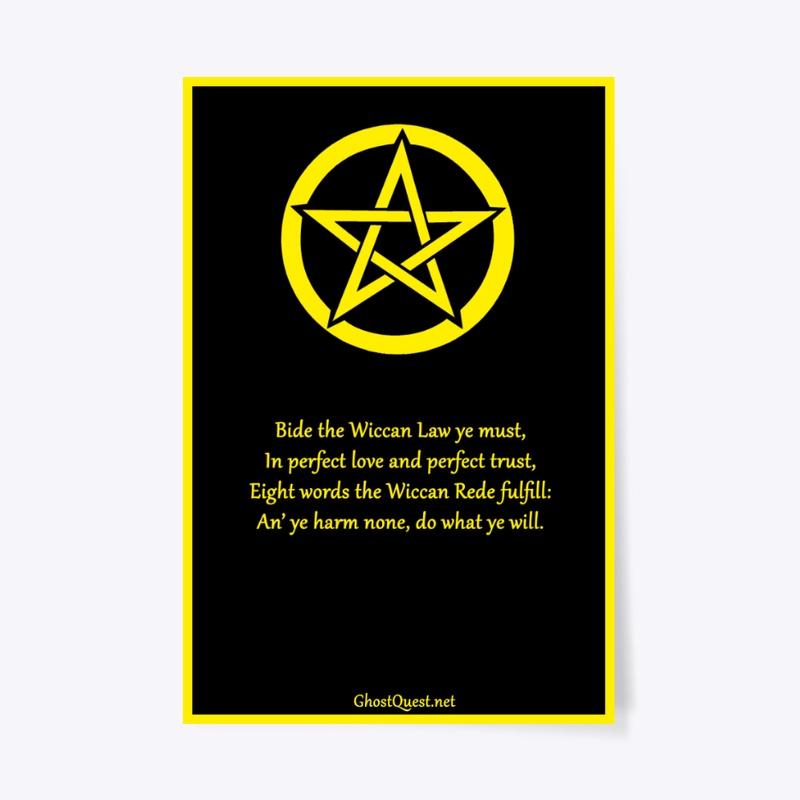 Wiccan Rede Poster (Black & Yellow)