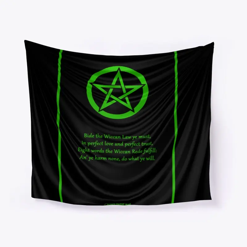 Wiccan Rede Poster (Black & Green)