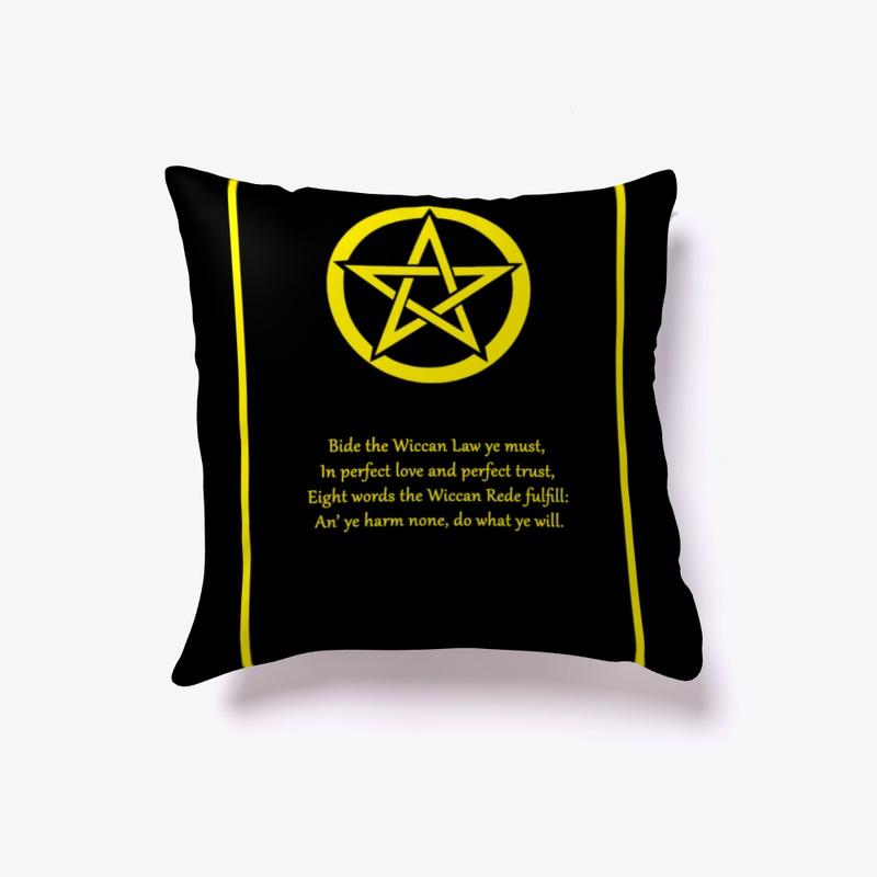 Wiccan Rede Poster (Black & Yellow)