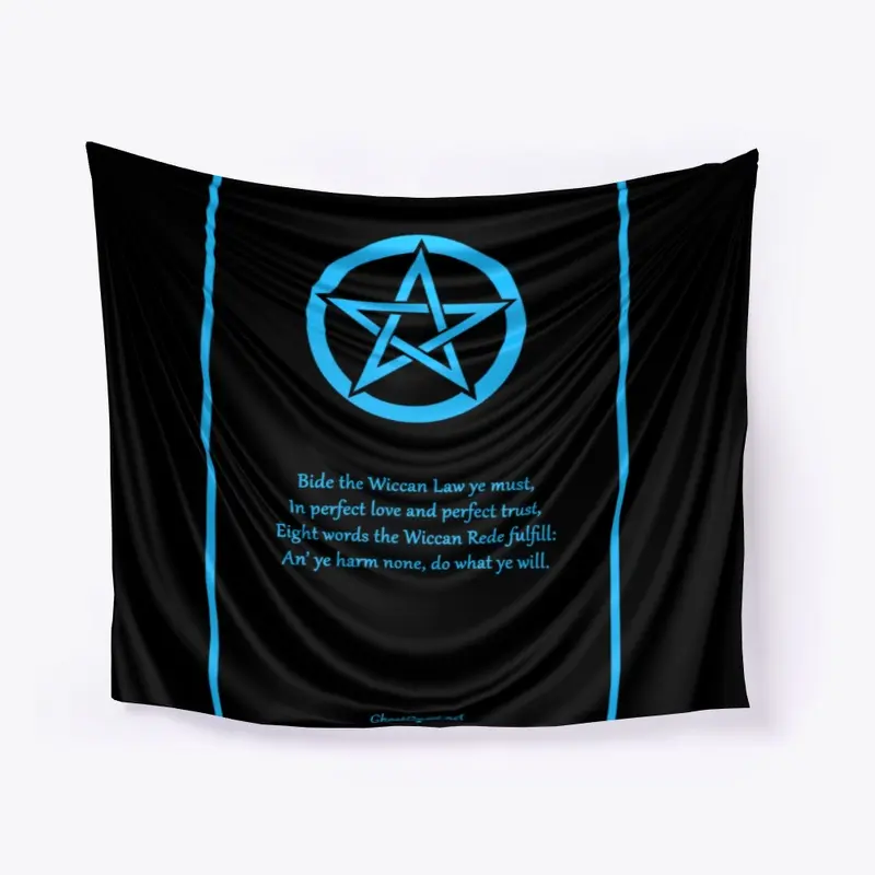 Wiccan Rede Poster (Black & Blue)