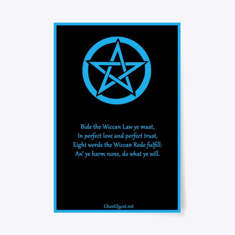 Wiccan Rede Poster (Black & Blue)