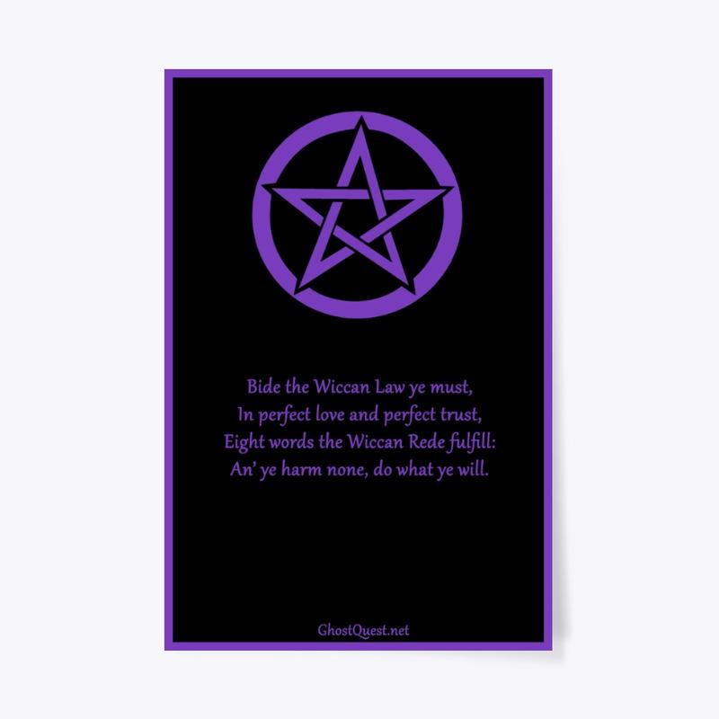 Wiccan Rede Poster (Black & Purple)