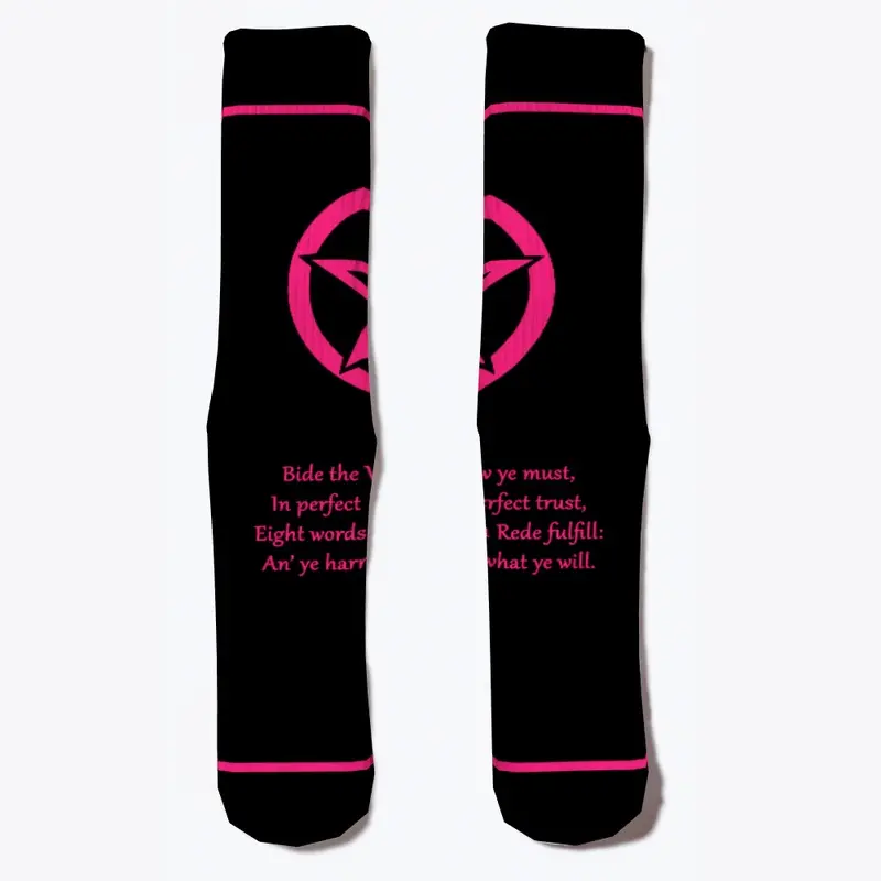 Wiccan Rede Poster (Black & Pink)