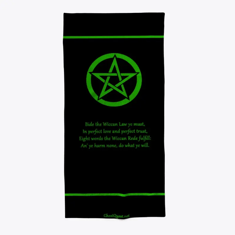 Wiccan Rede Poster (Black & Green)