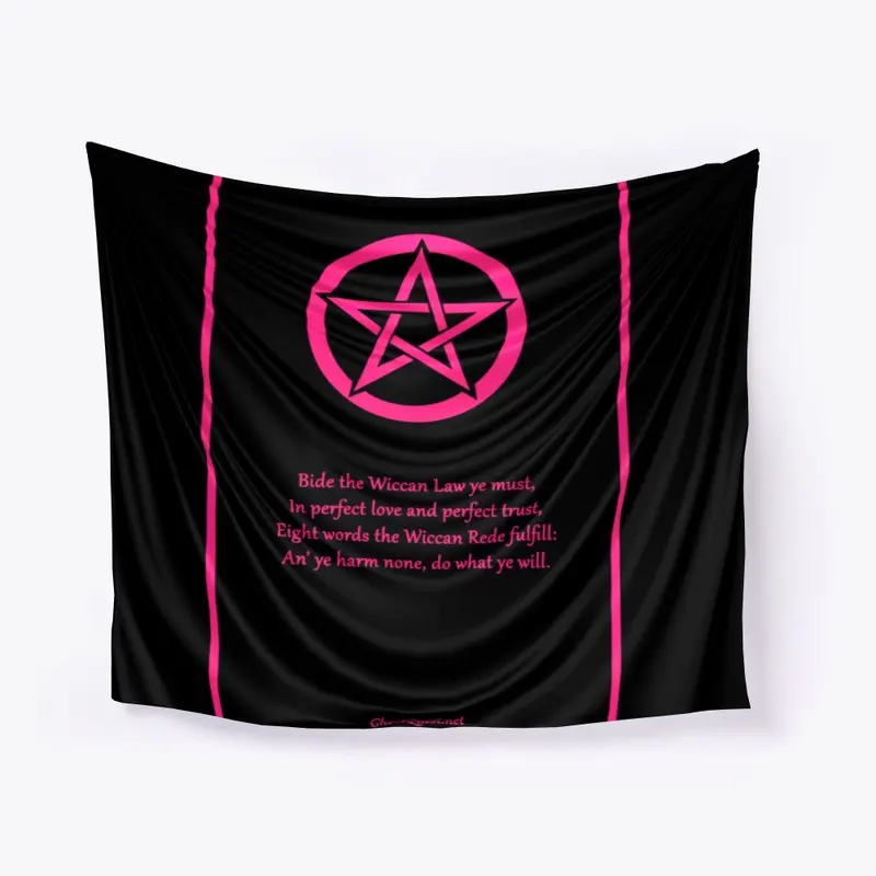 Wiccan Rede Poster (Black & Pink)